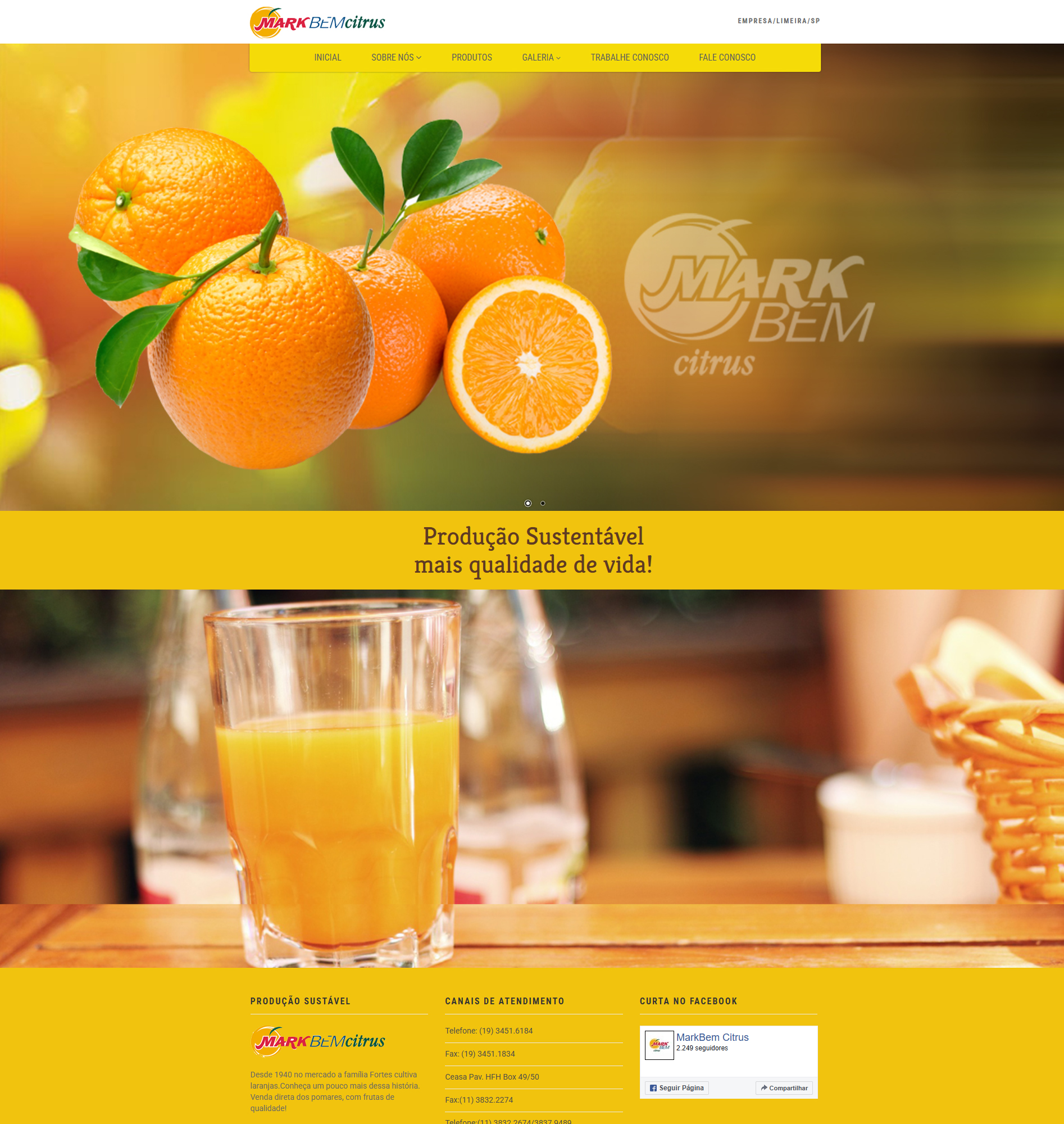 Site Institucional Mark Bem Citrus